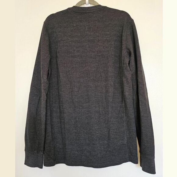 Eddie Bauer Men’s Favorite Ultrasoft Thermal Henley Longsleeve, TM, Charcoal Htr - Picture 3 of 10